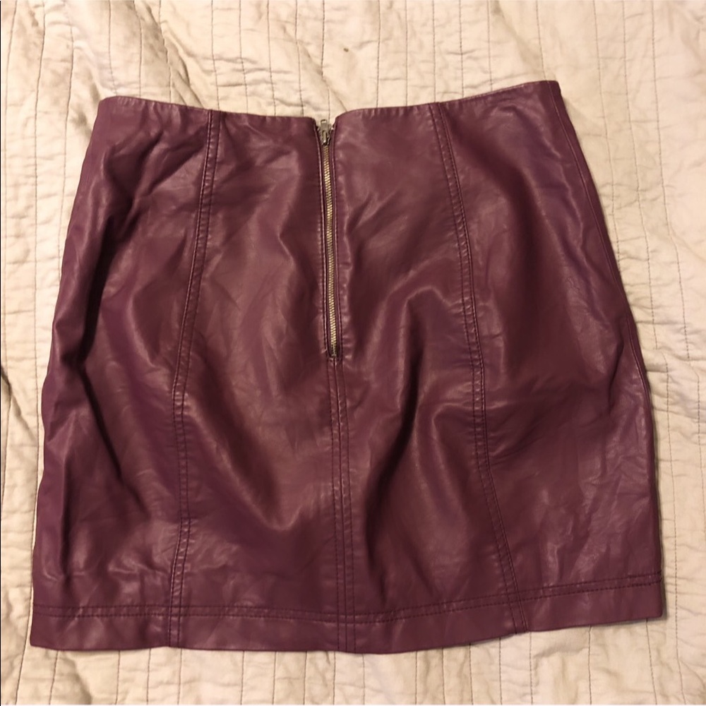 ๐Free People Leather Mini Skirt ๐ - Picture 3 of 4